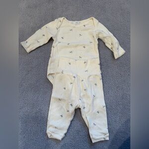 Zara Cream Onesie and pants set
